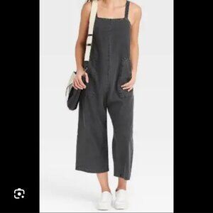 NOWT Universal Thread Women Utility Cropped Linen Jumpsuit/ Romper Size Small